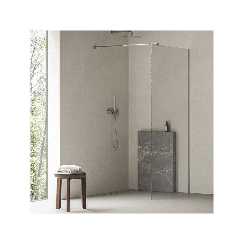 Dušo kabina Walk-In Air Wall, 90, Walk-In Air Wall 90 juodas+Transparent