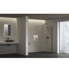 Dušo kabina Walk-In Air Wall, 90, Walk-In Air Wall 90 juodas+Transparent 3