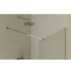 Dušo kabina Walk-In Air Wall, 90, Walk-In Air Wall 90 juodas+Transparent 4