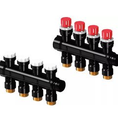 Šildymo sistemos kolektorius Uponor Vario Plus, su balansiniais ventiliais, 4 kontūrų 1