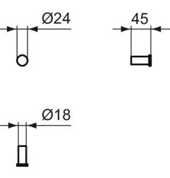 Chalato kabliukas Ideal Standard Connect, chromas 3