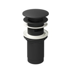 Click-Clack praustuvo sifono vožtuvas Ravak, juodas, praustuvams su persipylimu 1