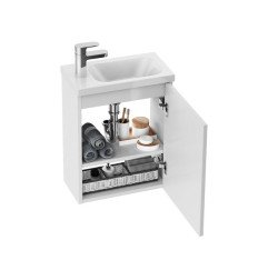 Praustuvo spintelės Ravak SD Chrome 400 korpusas, balta, rankena 152 mm, juoda 3