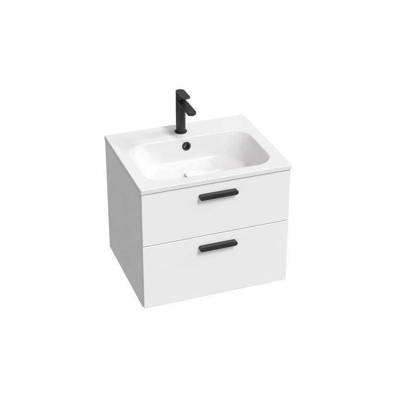 Spintelė po praustuvu Ravak SD Chrome II, 600 balta, rankena 152 mm, juoda