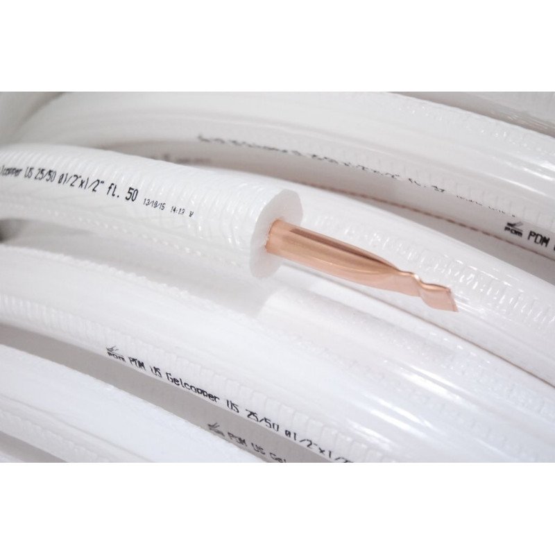 Varinis izoliuotas šaltnešio vamzdelis DM Cooper, 1/4" 0.8 mm (50 m)