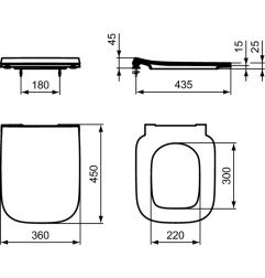 Dangtis WC Ideal Standard i.life A, Soft Close, Slim 6