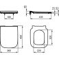 Dangtis WC Ideal Standard i.life A, Soft Close, Slim