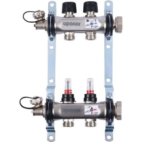 Šildymo sistemos kolektorius Uponor Vario S, su srauto matuokliais, 2 kontūrų 1
