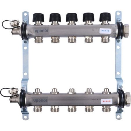Šildymo sistemos kolektorius Uponor Vario S, be srauto matuoklių, 5 kontūrų 1