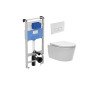 WC rėmo komplektas Ideal Standard ProSys, su WC SAT Brevis, chromuotu mygtuku ir soft-close dangčiu