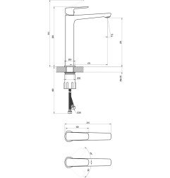 Praustuvo maišytuvas Ravak Life, LF 015.20BL 280 mm, juodas 3