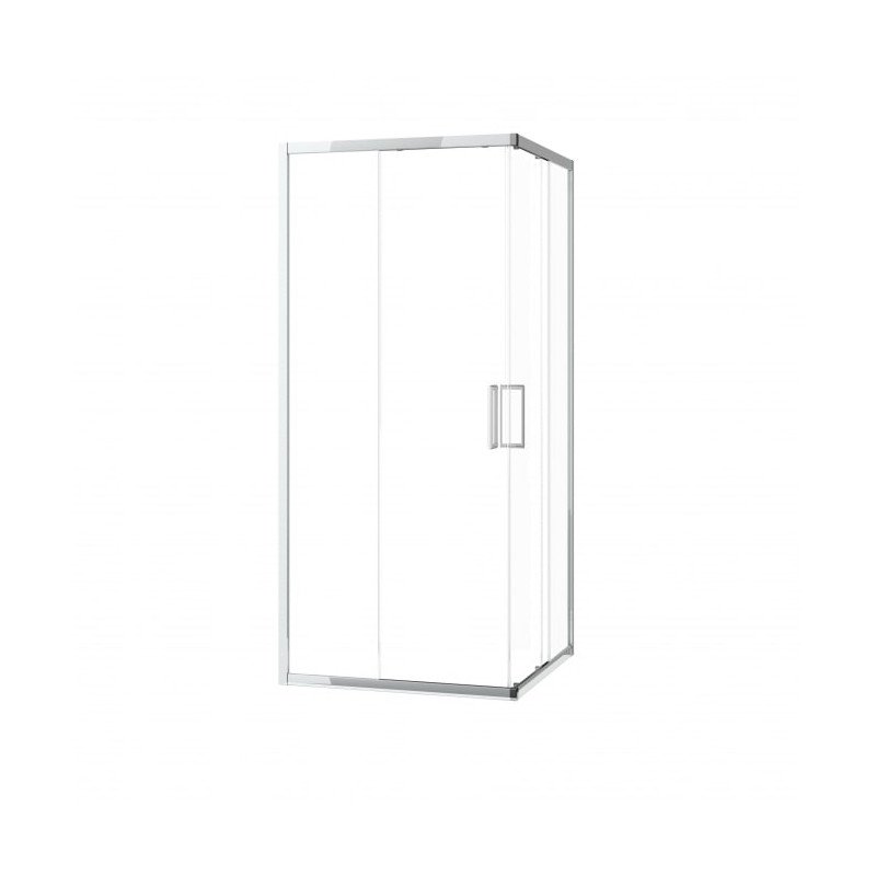 Kvadratinė dušo kabina X-Point, XU2RV2-90 blizgi+Transparent