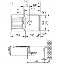 Plieninė plautuvė Franke Euroform, EFN 614-78 (i)