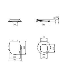 Dangtis WC Ideal Standard Contour 21, 305 mm puodams 3