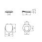 Dangtis WC Ideal Standard Contour 21, 305 mm puodams