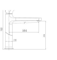 Praustuvo maišytuvas SAT Dark, šlifuoto aukso spalvos 4