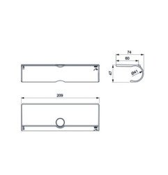 Dušo sistemos lentynėlė Ideal standart, aksesuarams laikyti, chromas