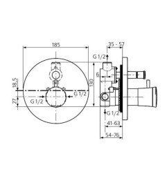 Potinkinis vonios maišytuvas Ideal Standard, Venice, chromas