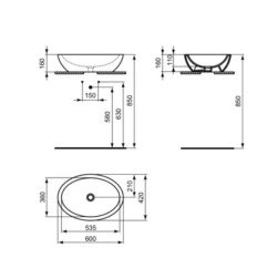 Praustuvas Ideal Standard "O" Vessel, ovalo formos 5