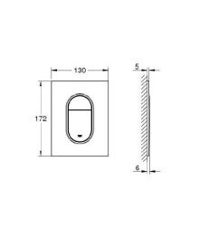 WC klavišas Grohe, Arena Cosmopolitan, S, hard graphite 3