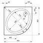 Dušo padėklas Ideal Standard, Connect, 90 cm, žemas