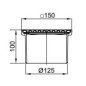 Trapo viršutinė dalis ACO EasyFlow, ABS korpusas + nerūdijančio plieno grotelės 140x140 mm
