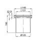 Trapo EasyFlow viršutinė dalis Aco 149x149 mm,, su Tile grotelėmis