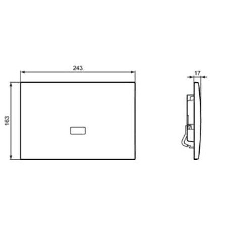 WC nuleidimo klavišas SEPTA PRO, su dvigubu nuleidimu