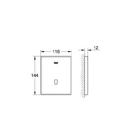Pisuaro klavišas Grohe Tectron Skate, sensorinis, infraraudonųjų spindulių