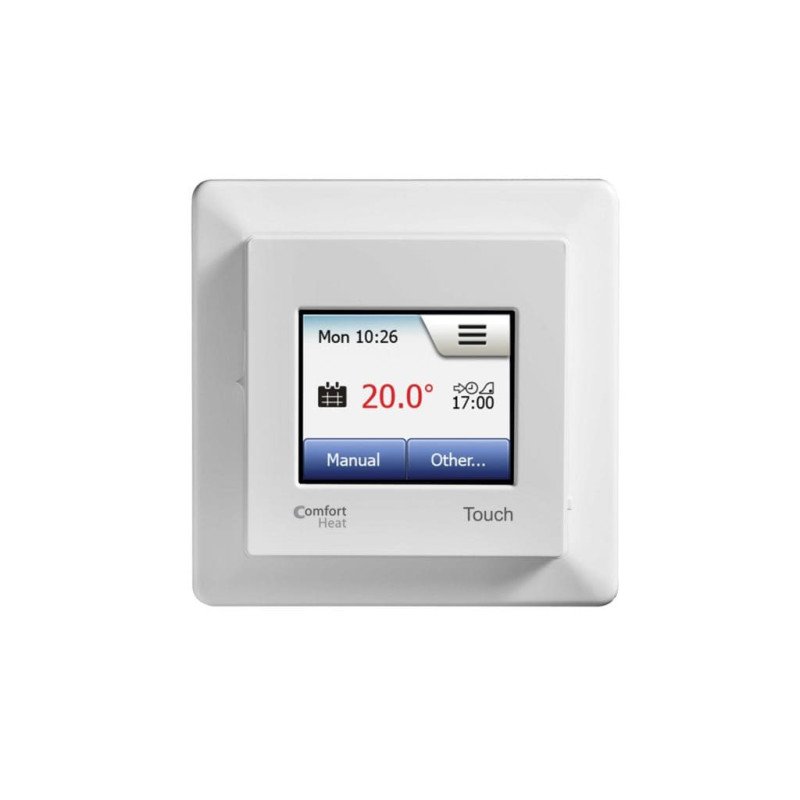 Elektra šildomų grindų termostatas Comfort Heat Touch, baltas