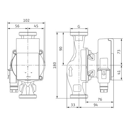 Cirkuliacinis siurblys Wilo Atmos Pico, 25/1-6 180 mm