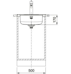 Apvali nerūdijančio plieno plautuvė Franke Ronda, ROL 610-39 4