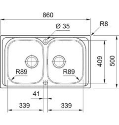 Dviguba nerūdijančio plieno plautuvė Franke Spark, SKX 620-86