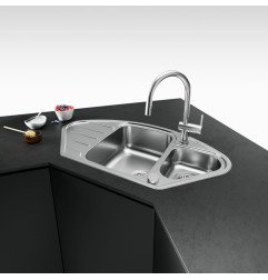 Kampinė nerūdijančio plieno plautuvė Franke Spark, SKX 651-95-E