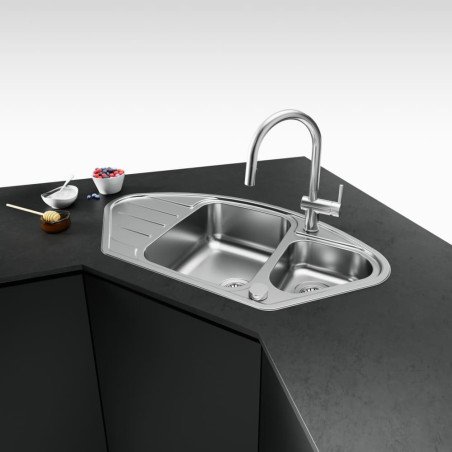 Kampinė nerūdijančio plieno plautuvė Franke Spark, SKX 651-95-E