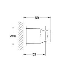 Dušo galvutės laikiklis Grohe, Rainshower, hard graphite