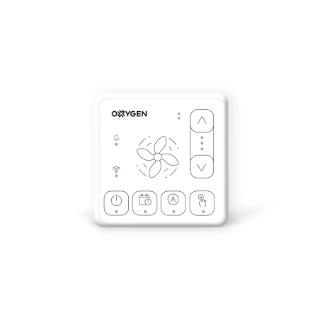 Rekuperatoriaus valdiklis Oxygen Easy su WiFi ir Bluetooth, baltas 1