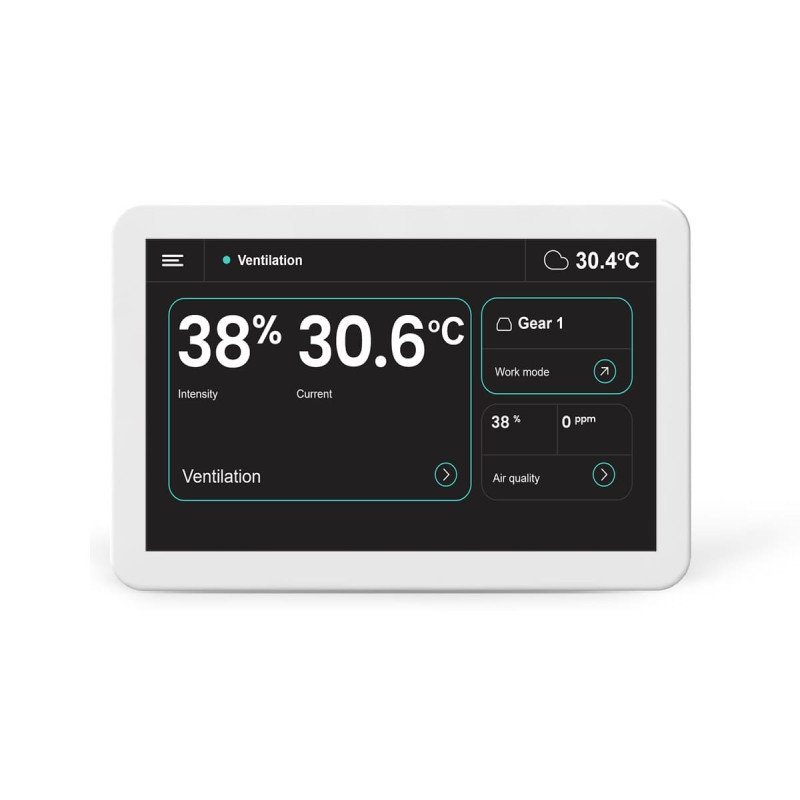 Rekuperatoriaus valdiklis Oxygen LCD SimpleTouch su WiFi ir Bluetooth, baltas
