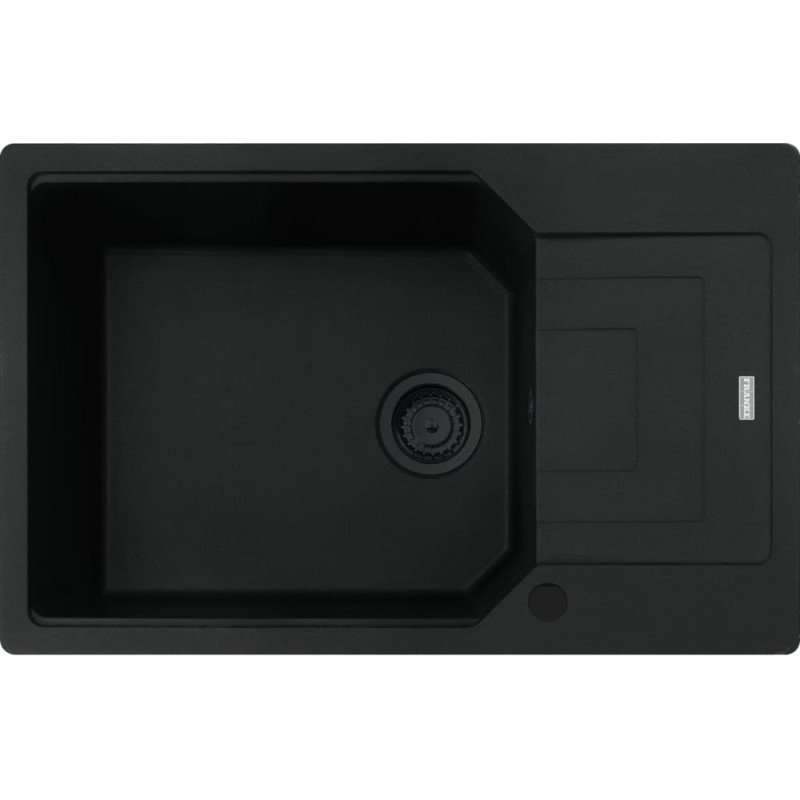 Granitinė plautuvė Franke Urban, UBG 611-78 XL, juoda matinė, juodas ventilis
