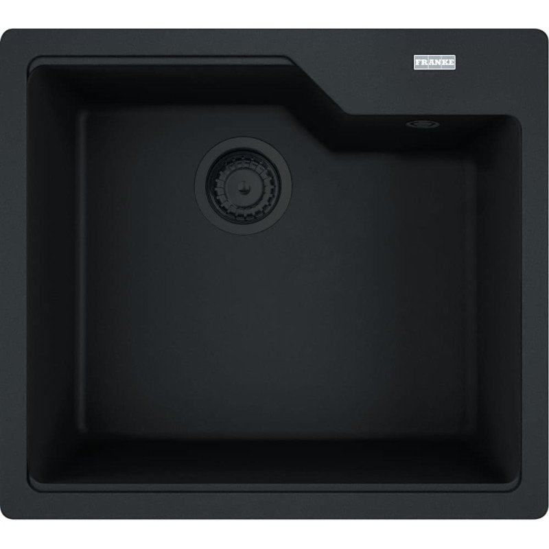Granitinė plautuvė Franke Urban, UBG 610-56, juoda matinė, juodas ventilis Granitinė plautuvė Franke Urban, UBG 610-56, juoda matinė, juodas ventilis