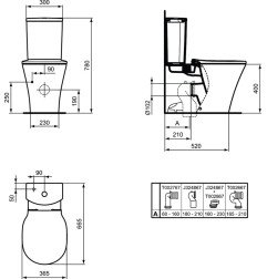 Pastatomo WC Ideal Standard bakelis, Connect Air (be puodo) 3
