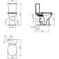 Pastatomas WC Ideal Standard Eurovit, paaukštintas, su dangčiu