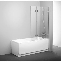 Vonios sienelė Ravak Brilliant, BVS2 100 R chromas+stiklas Transparent 1