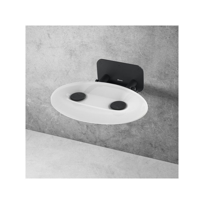 Dušo sėdynė Ravak, Ovo P II, opal/juoda