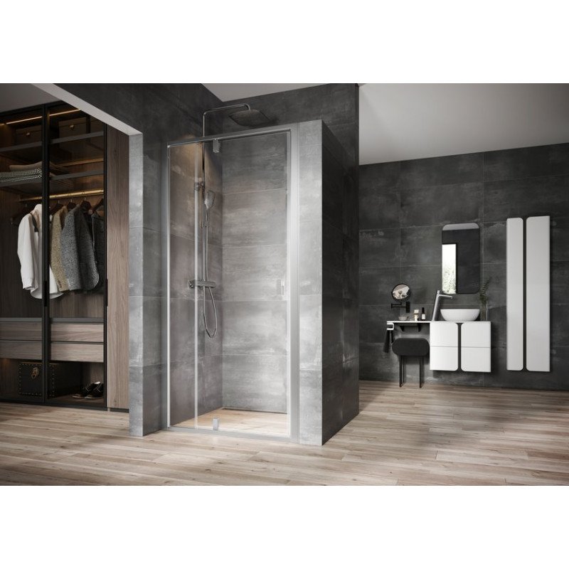 Dušo durys Ravak Nexty, NDOP2-110 satinas+Transparent