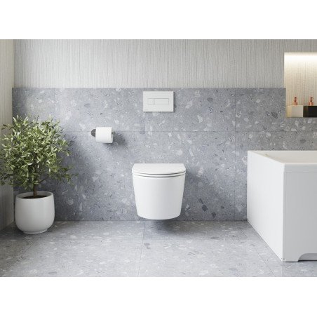 WC Ravak Flow RimOff set, baltas su Soft-Close dangčiu