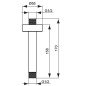 Stacionarios dušo galvos laikiklis Ideal Standard IdealRain, iš lubų 150 mm, chromuota