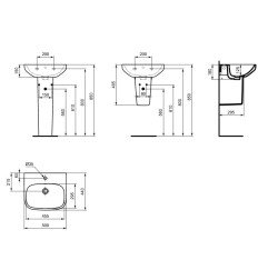 Praustuvas Ideal Standard i.life A, 50 cm 6