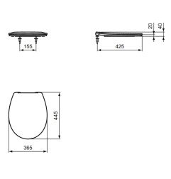 Dangtis WC Ideal Standard Eurovit, duroplast 7
