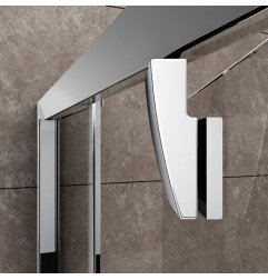 Pusapvalė dušo kabina Ravak Pivot, PSKK3-100, satinas+stiklas Transparent